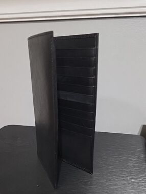 Black Leather Wallet & ID Holder